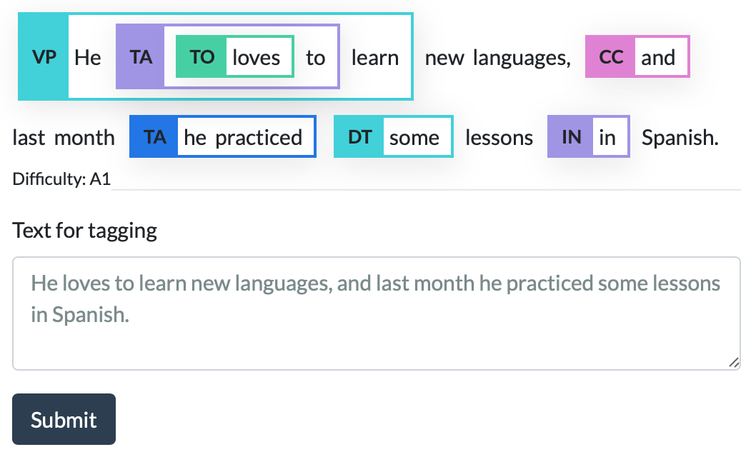 GrammarTagger — A Neural Multilingual Grammar Profiler for Language Education